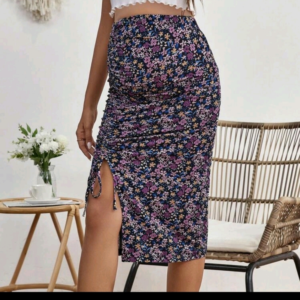 Floral Maternity Skirt